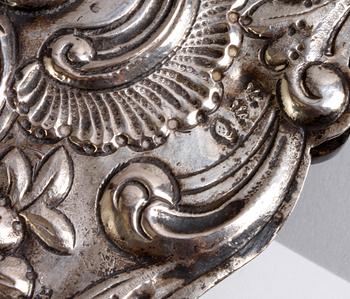 BORDSSPEGEL, silver, rokokostil, 1800-tal, sydeuropa.