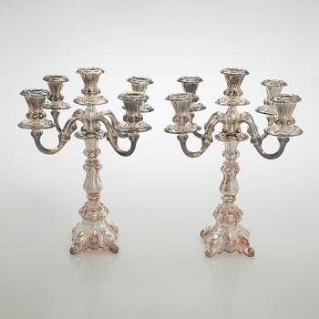 A pair of silver baroque style candelabra, Kultakeskus, Hämeenlinna 2007-2008.