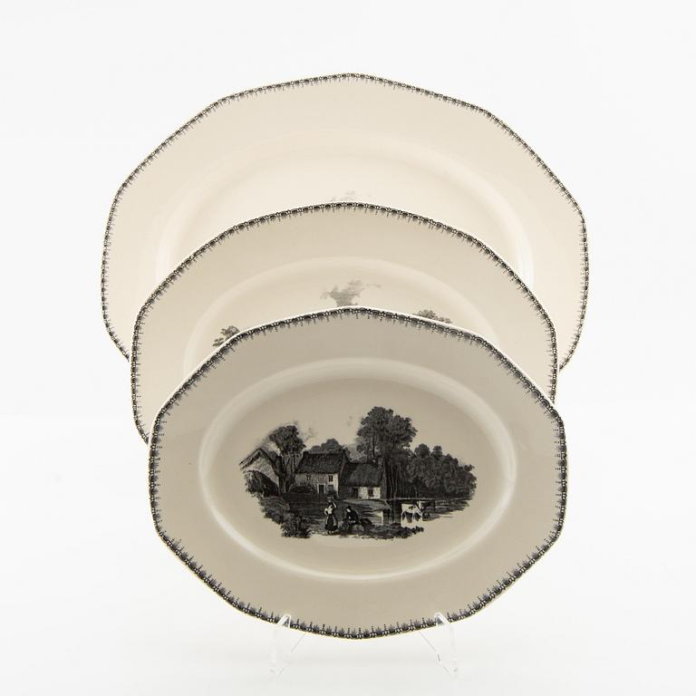 Service 56 pcs Bochs from Belgium early 20th century stoneware.