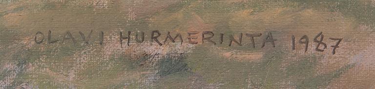 Olavi Hurmerinta, oil on canvas, signed and dated 1987.