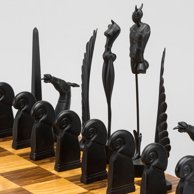 PAUL WUNDERLICH, CHESS SET, signed and numbered,