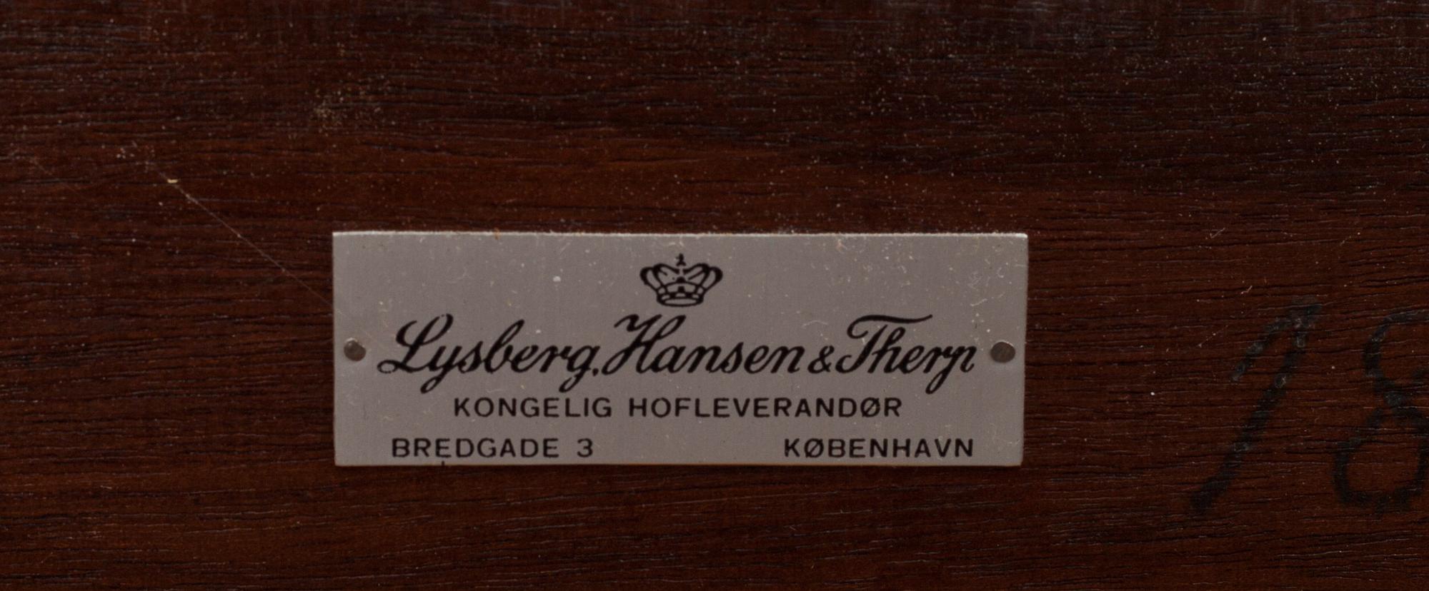 MATSALSMÖBLEMANG, 10 delar, regencystil, bl a Lysberg & Hansen, Danmark, 1900-tal.