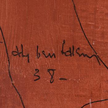 ALY BEN SALEM, oil on panel, signed nad dated -38.