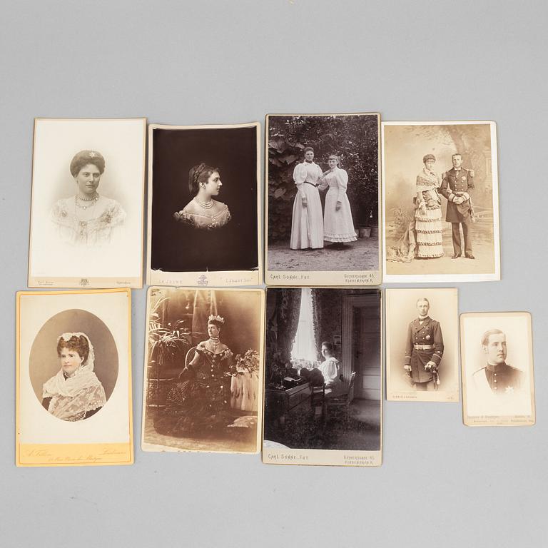 Royal and princely photographs, 9 pcs.