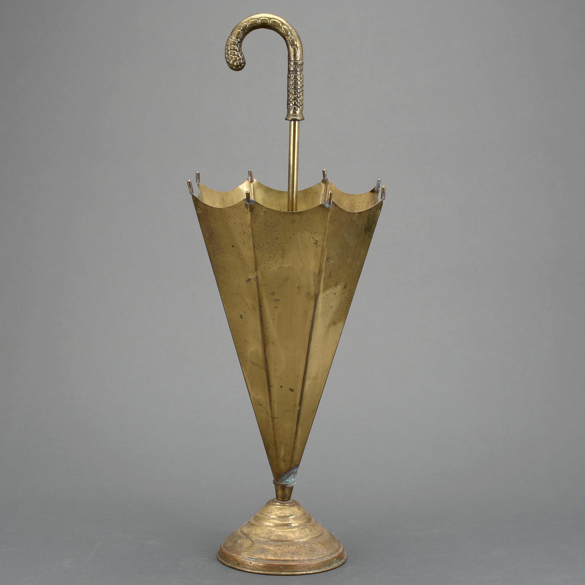 PARAPLYSTÄLL, mässing, 1900-talets mitt.