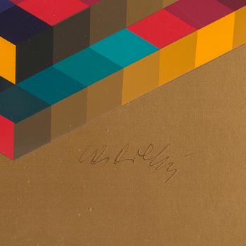VICTOR VASARELY, färglitografi, signerad och numrerad 155/200.