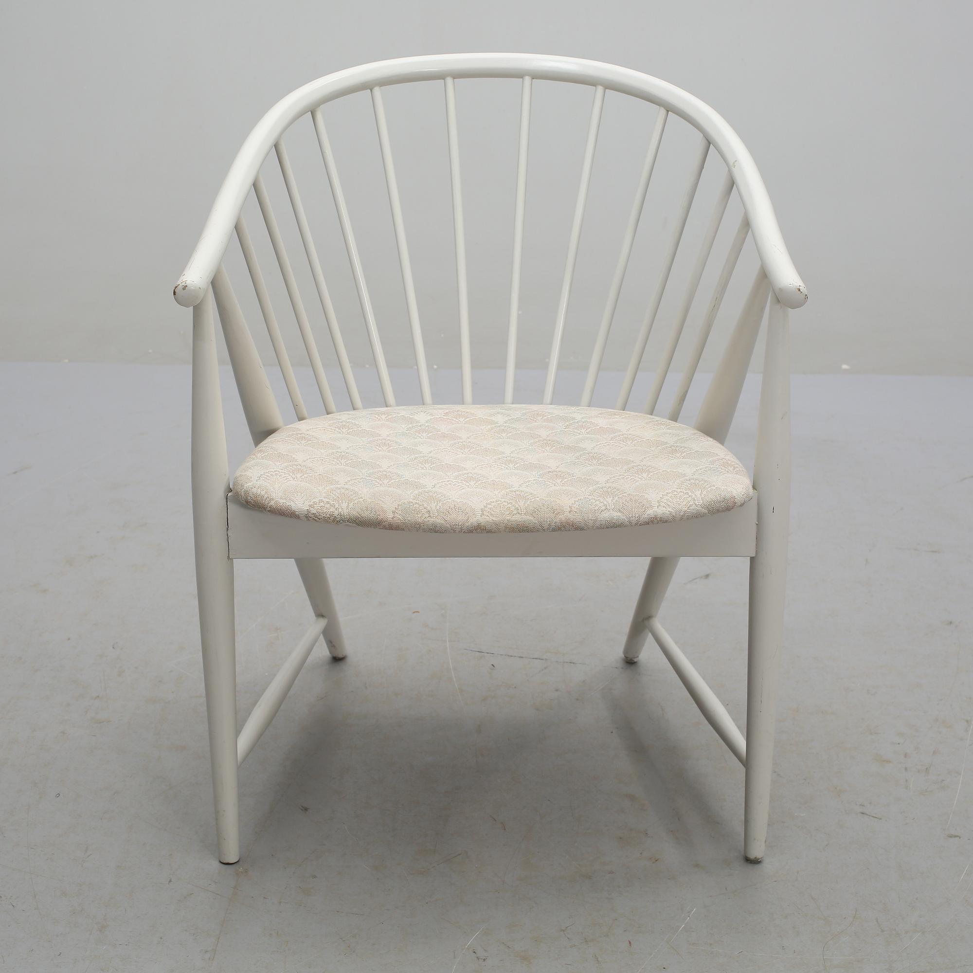 KARMSTOL, "Solfjädern", Sonna Rosén, Nässjö Stolfabrik, formgiven 1948.