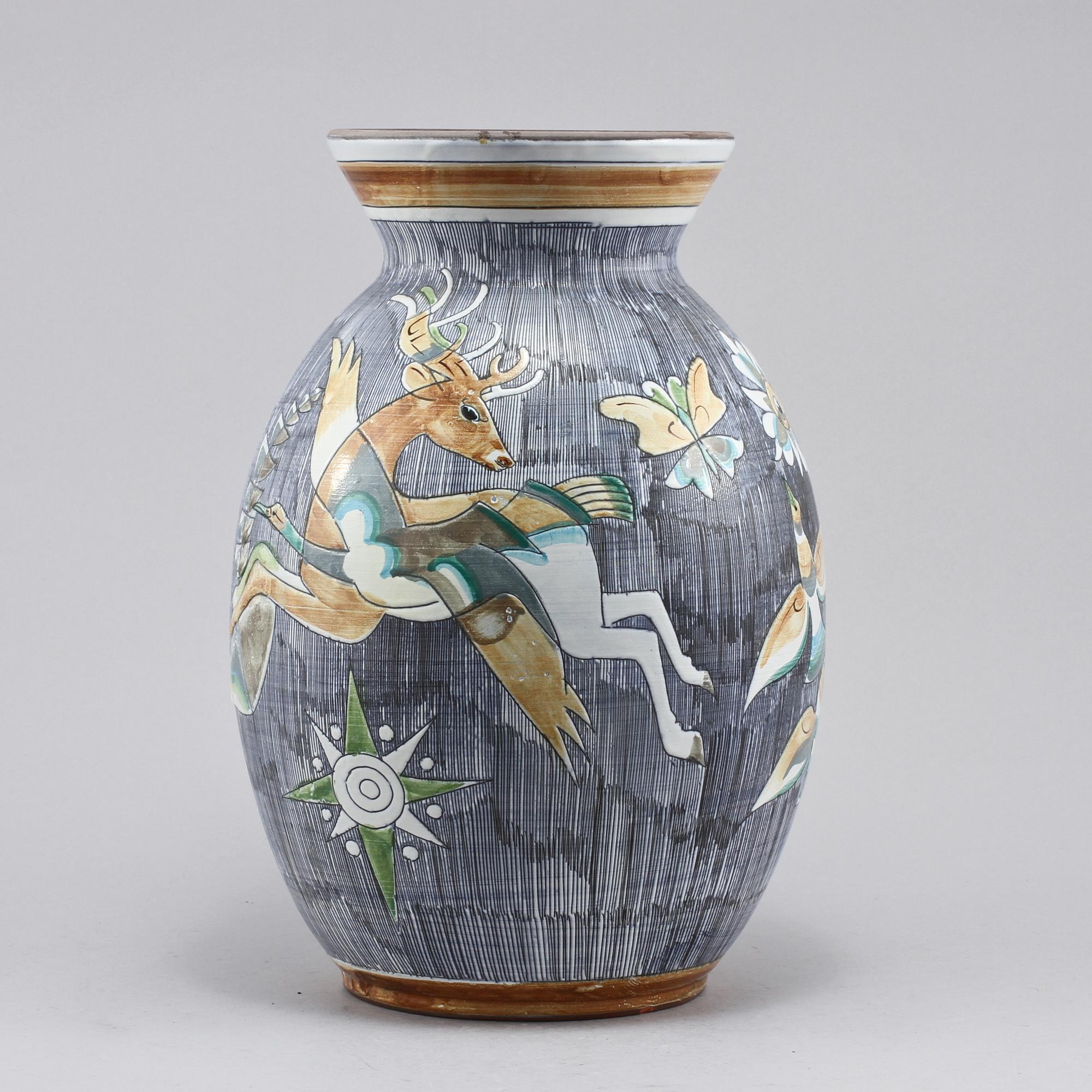 VAS, glaserad keramik, Marian Zawadzki, Tilgmans, monogramsignerad och daterad 1963.