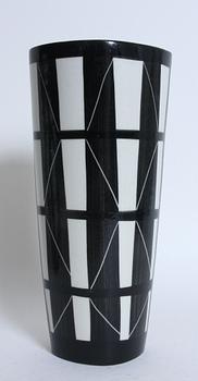 VASER, 3 st, stengods, "Diagonal", Karin Björquist, Gustavbergs studio, 1955.