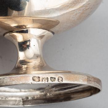 William Robertson, a pair of parcel gilt silver salt cellars, Edinburgh 1793.
