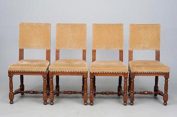 MATSALSMÖBLEMANG, 9 delar, barockstil, 1900-talets första hälft.