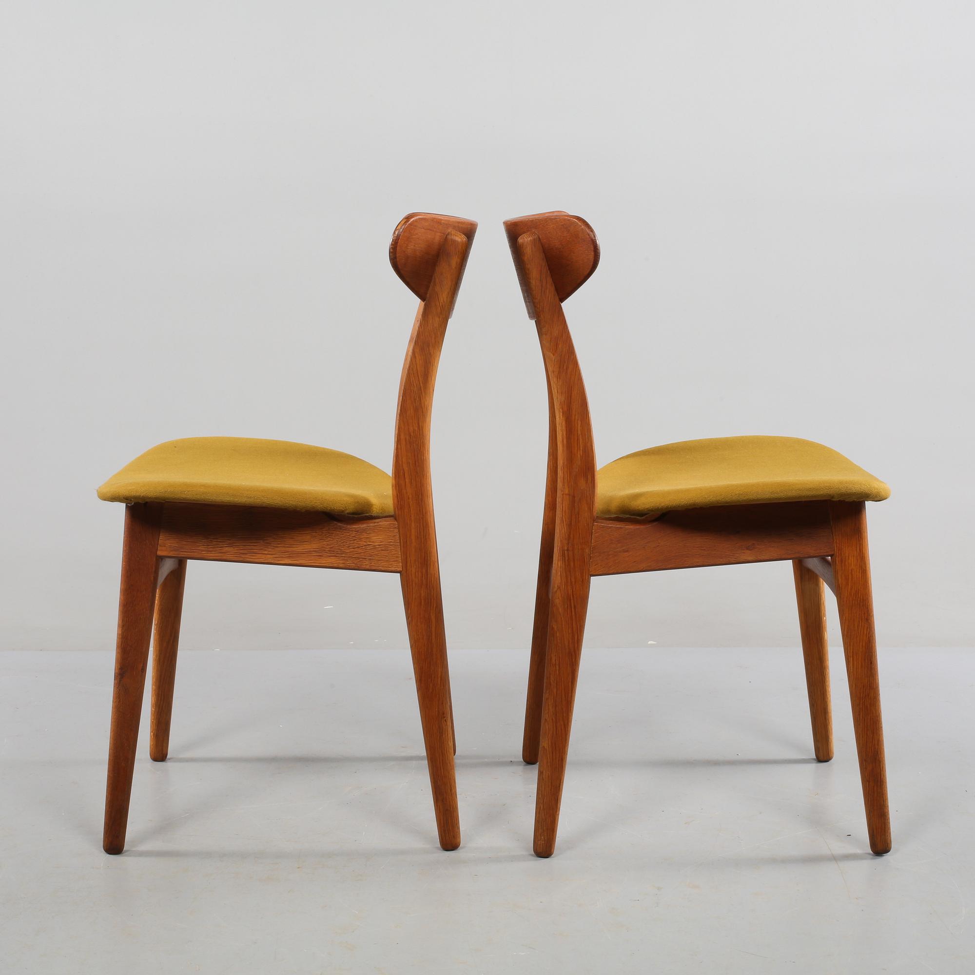 STOLAR, 4 st, "CH-30", Hans J Wegner, Danmark, 1900-talets andra hälft.