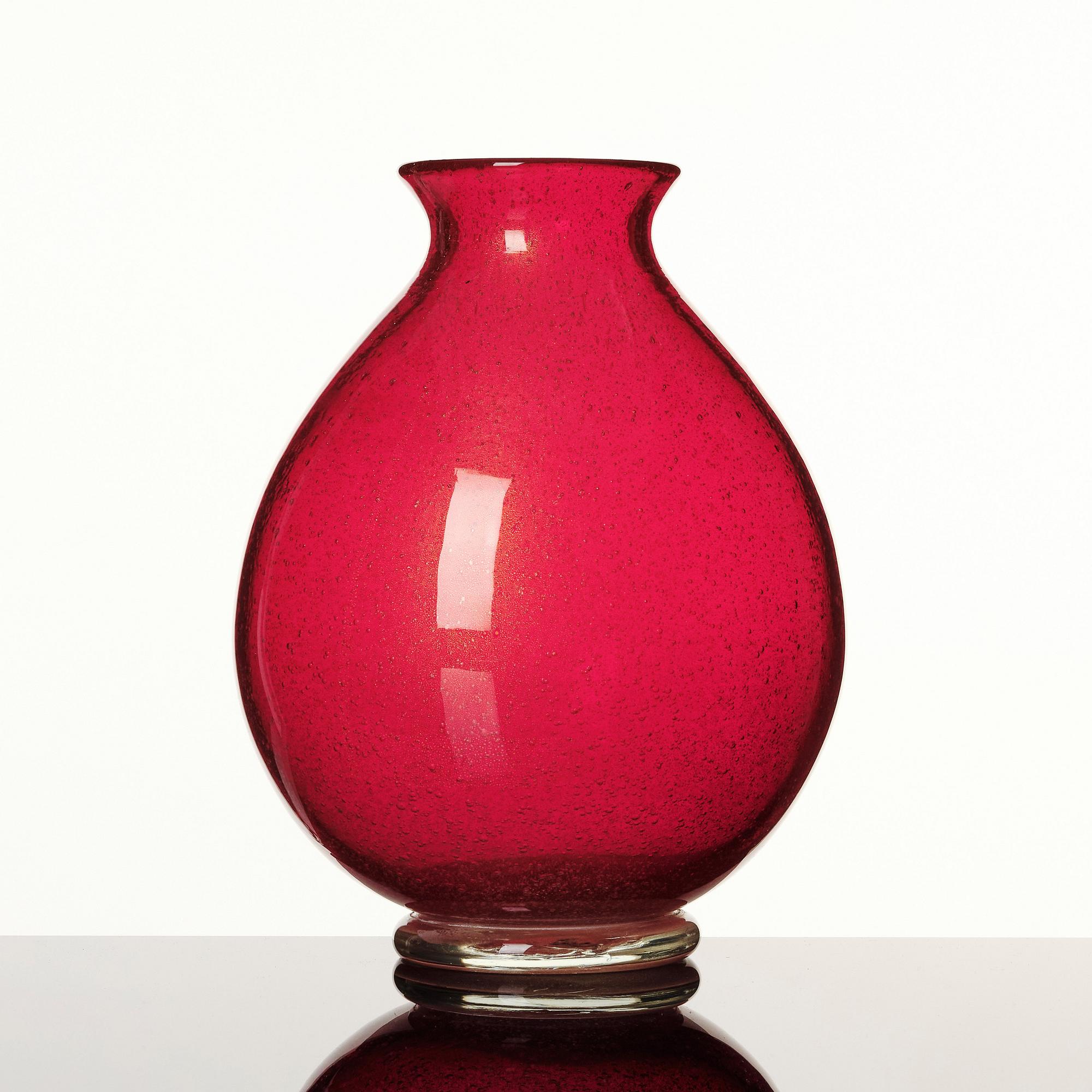 Flavio Poli, an 'a Bollicine' glass vase, Seguso Vetri D'Arte, Murano, Italy 1940-50's.