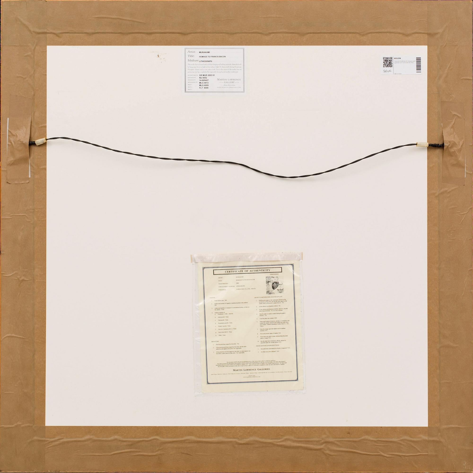 TAKASHI MURAKAMI, an offset lithograph  in colours signed and dated.