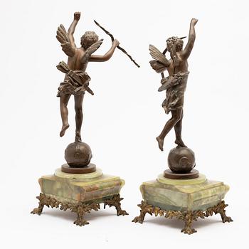 Table garniture, 3 pieces, Rotterdam, second half of the 19th century.