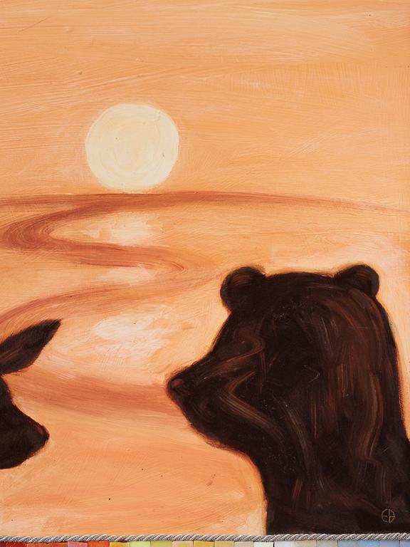 Ernst Billgren, Bear and reer at Sunset.