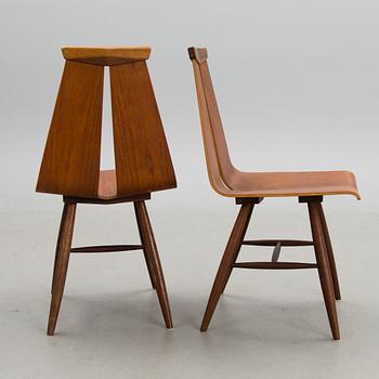 A set of six 1960s dining chairs for Isku, Finland.