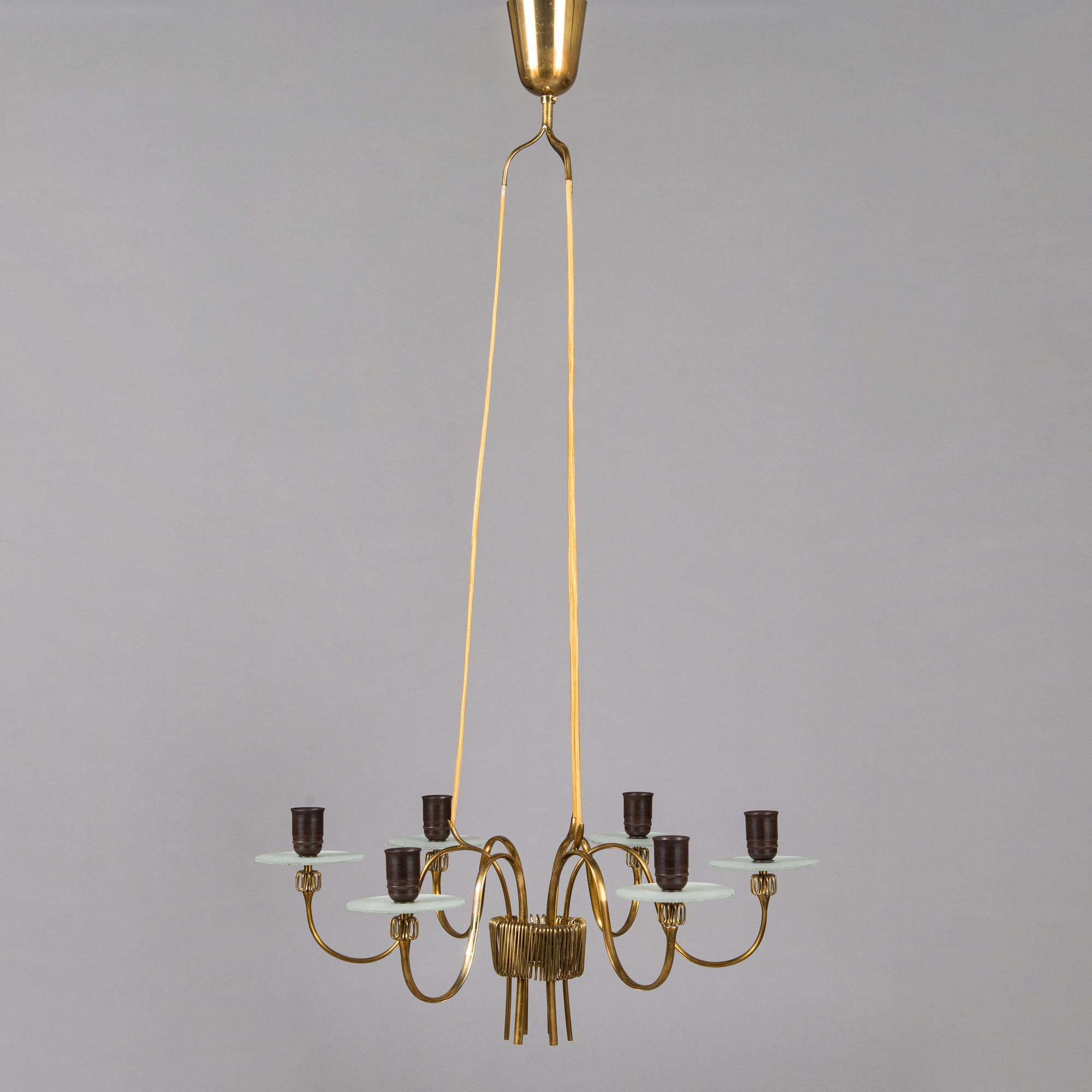 Paavo Tynell, A mid-20th century chandelier for Taito, Finland.