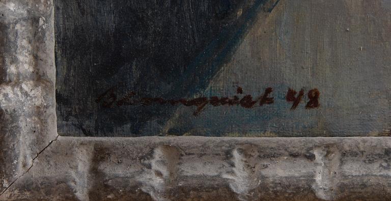 BLOMQUIST, BENGT, olja på duk, sign och dat "48".