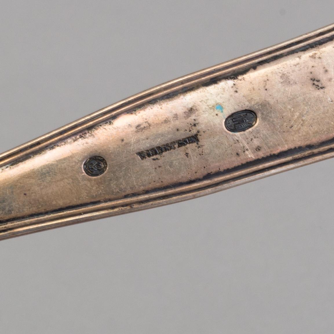 A silver serving spoon, maker's mark V. Christensen, Copenhagen, 1876 and LADLE, silver, Carl Fahlberg, Uppsala, 1792.