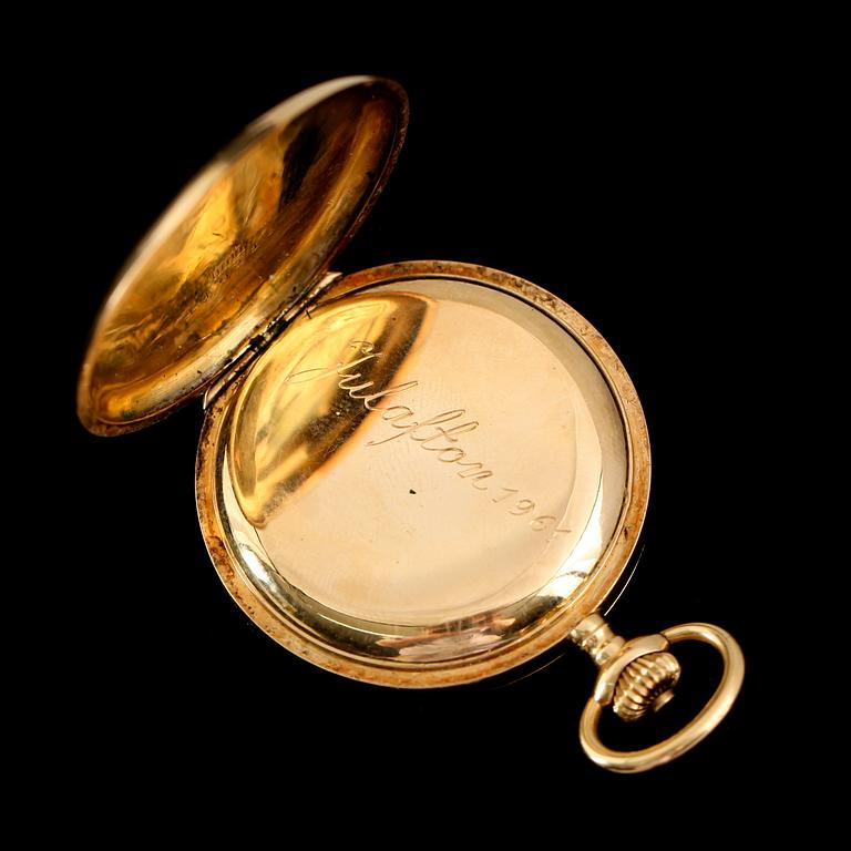 FICKUR, dam, 18 k guld, savonett, 1900-talets första hälft.