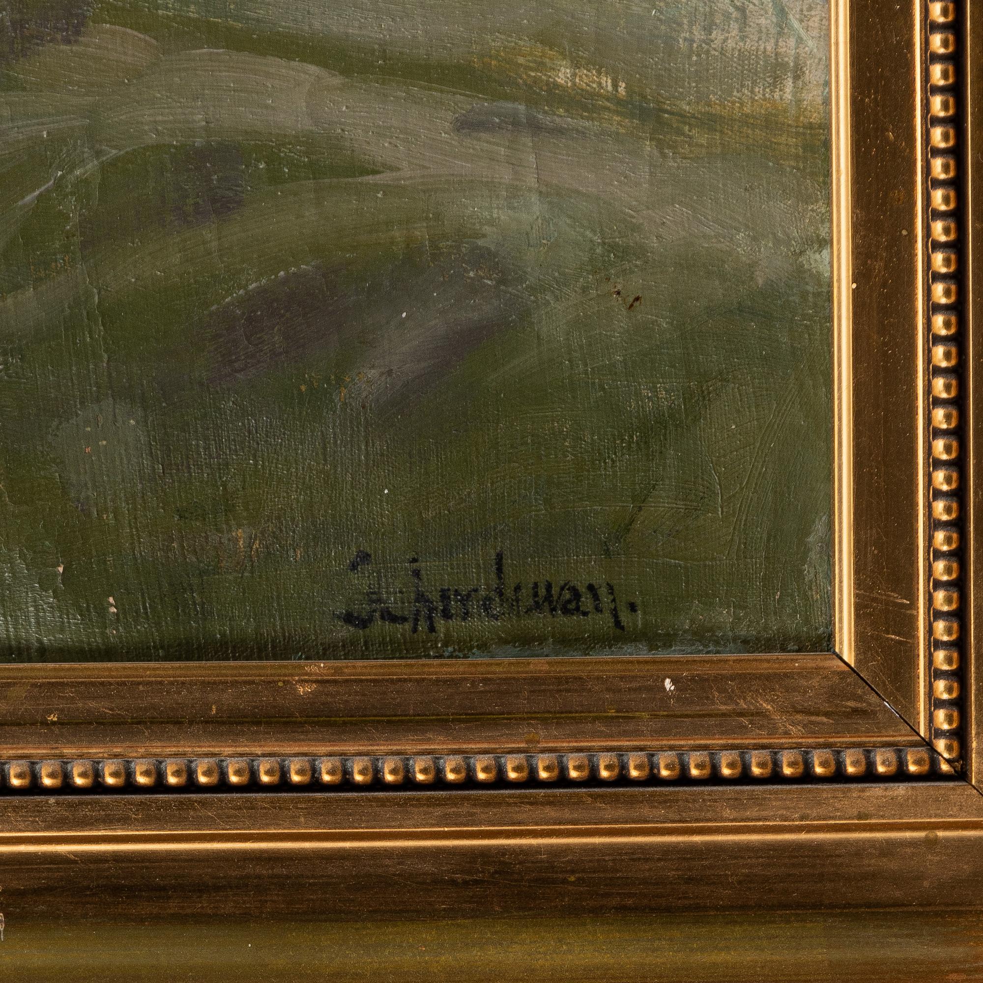 Okänd konstnär, Tyskland, signerad Scherdman, Hamnmotiv.