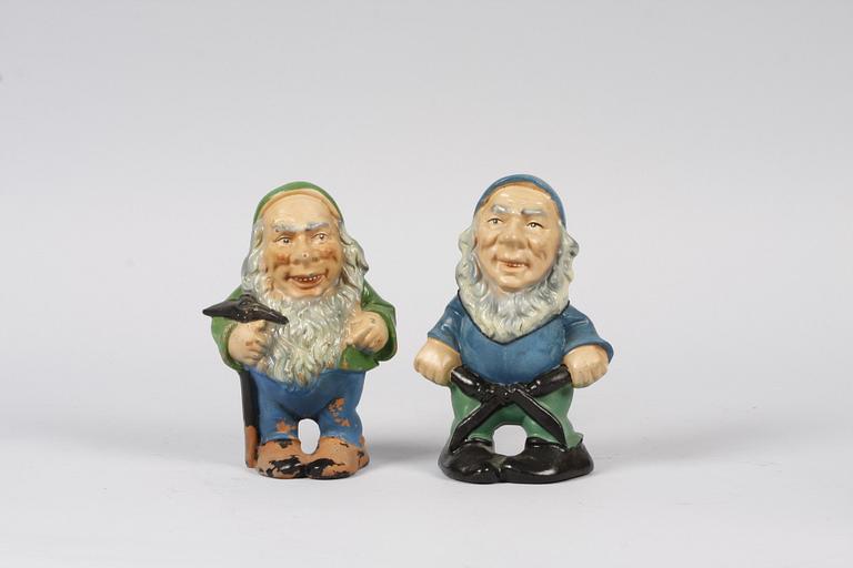 FIGURINER, 8 st, lergods. Snövit och de sju dvärgarna.