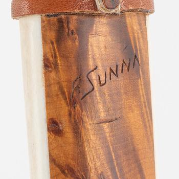 Anders Sunna, a reindeer horn knife, signed.