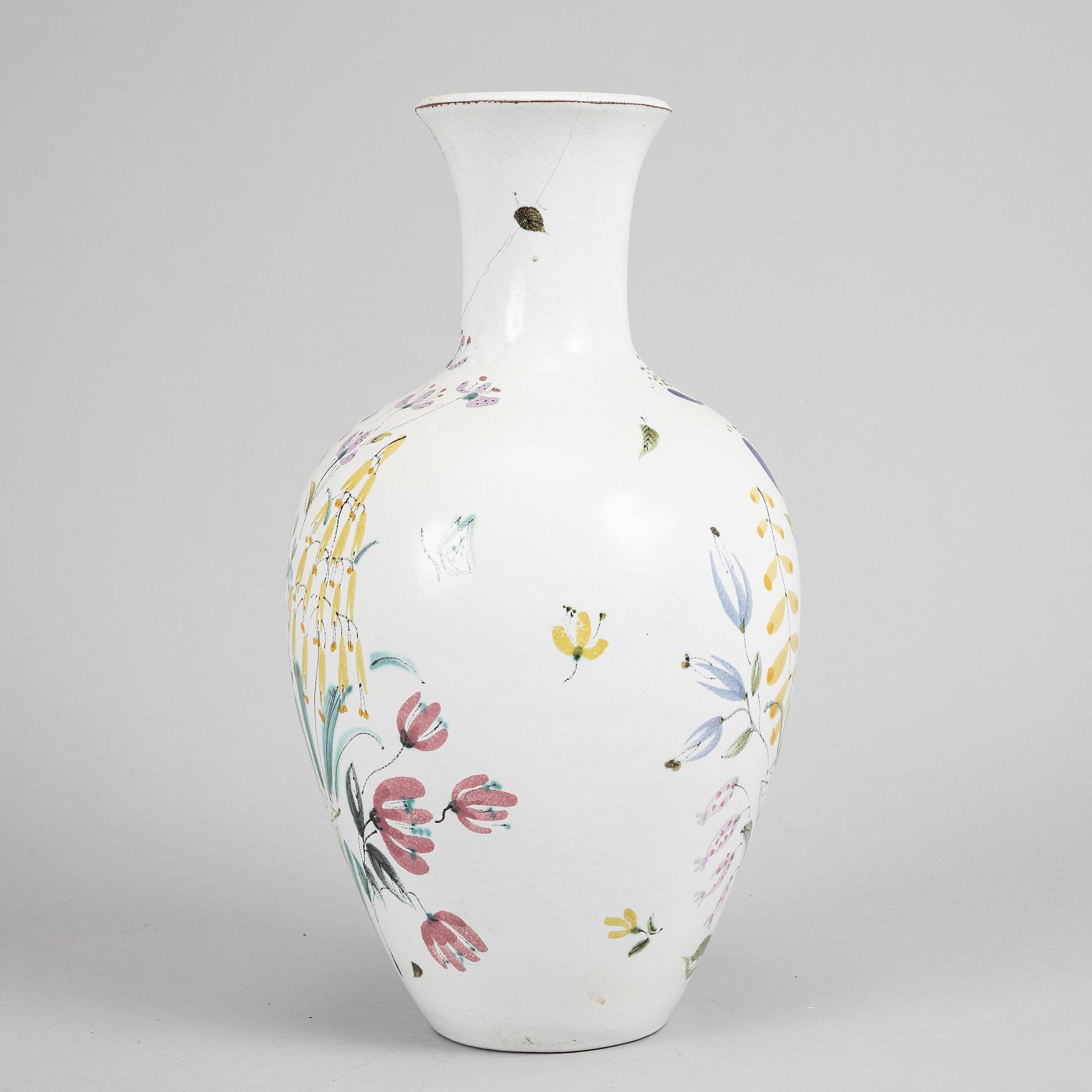 An earthenware vase by Stig Lindberg, Gustavsberg Studio.