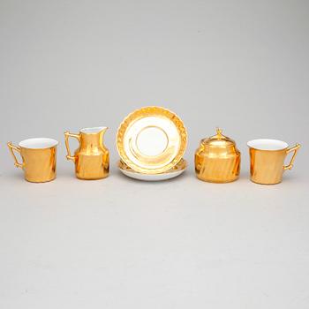 KAFFESERVIS, 14 delar, porslin, Rheinpfalz Hartporzellan, Tyskland, omkring 1900-talets mitt.