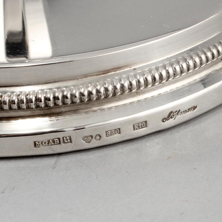LJUSSTAKAR, ett par, silver, Eric Löfman för KG Markström, Uppsala, 1984.