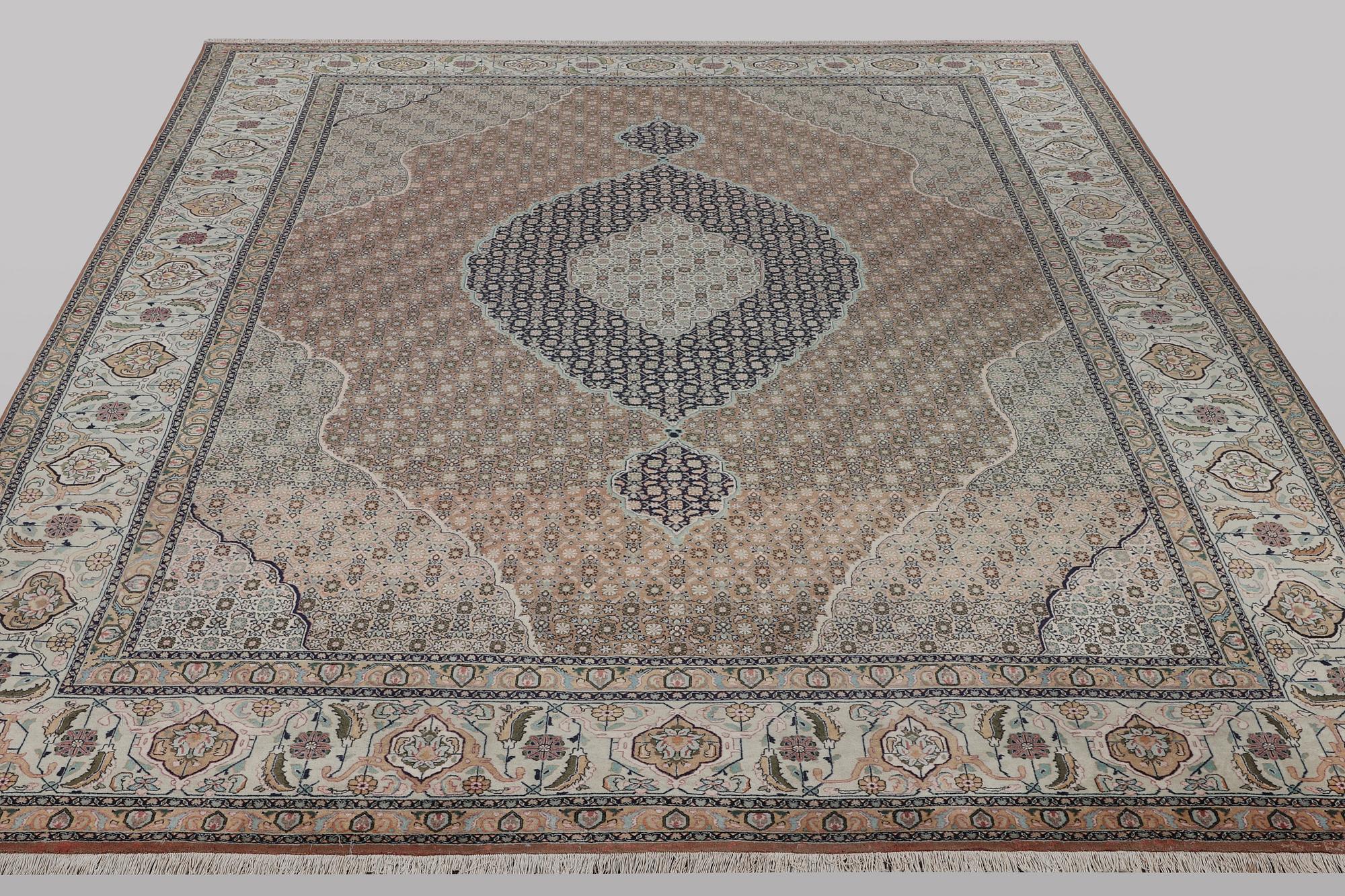 A carpet, Tabriz, part silk, 50 raj, ca 414 x 300 cm.