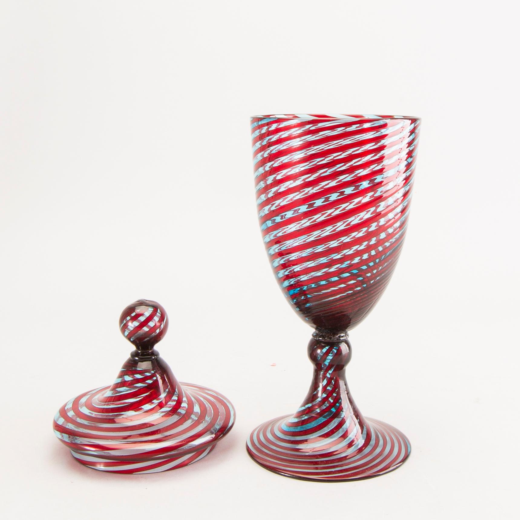 An Italian Murano glass goblet.