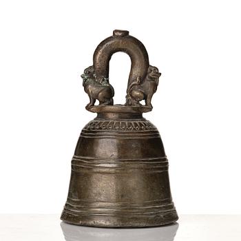 Tempelklocka, brons. Tibet, 17/1800-tal.