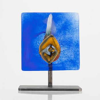 Kjell Engman, a signed glass sculpture, Kosta Boda.