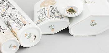 A lot of five vases and one plate by Raymond Peynet for Rosenthal.