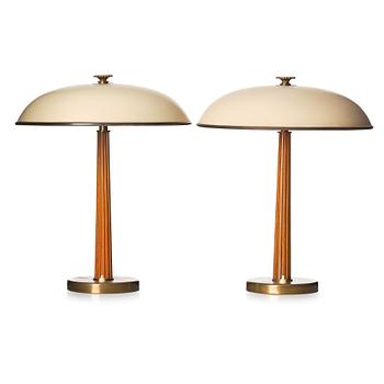 Erik Tidstrand, a pair of table lamps model "29595", Nordiska Kompaniet, Sweden 1930s.