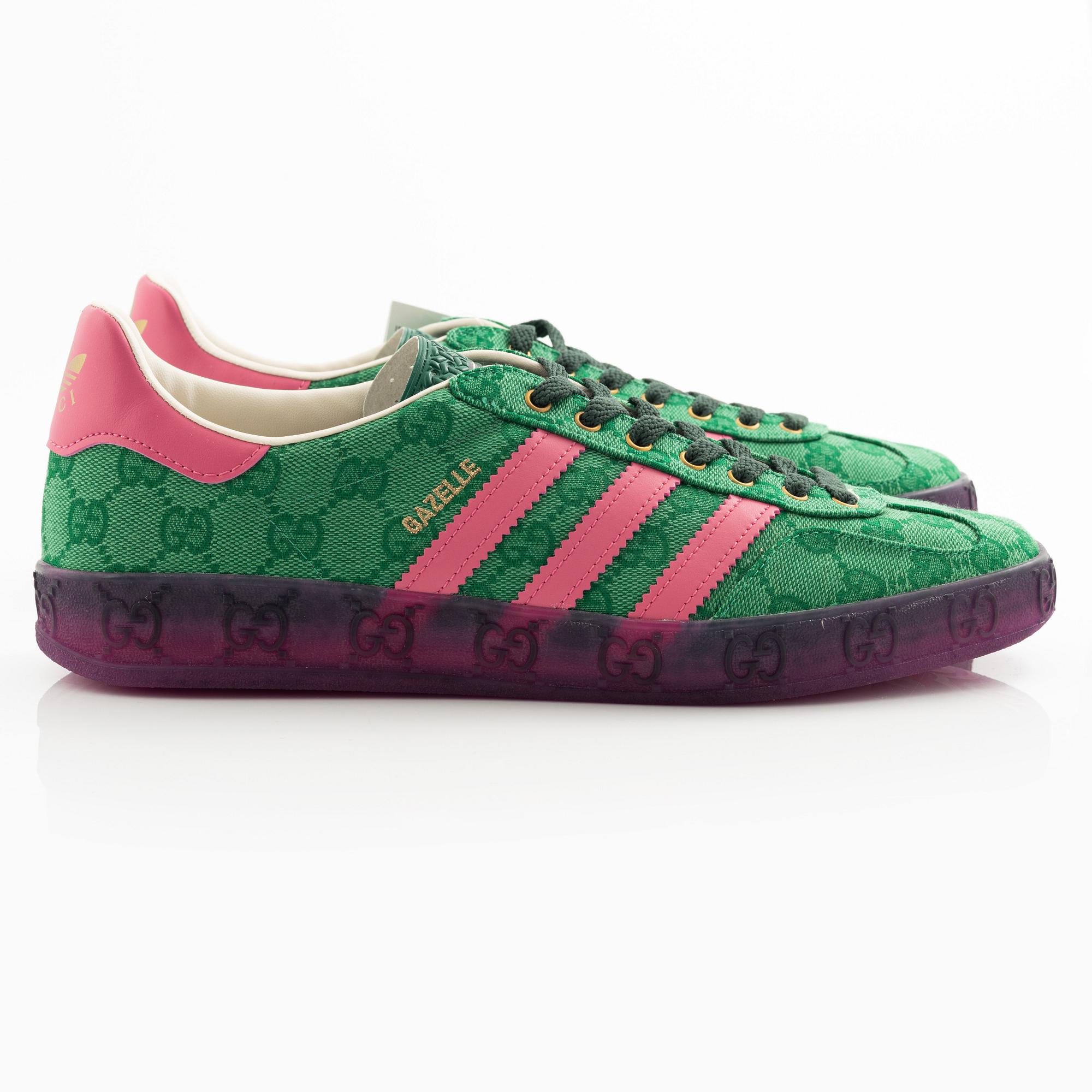 Gucci, /Adidas, sneakers, "Gazelle", storlek US 9 / Fr 41 1/3.