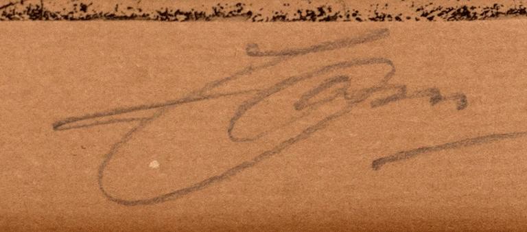 Anders Zorn, etsning, 1911, signerad.