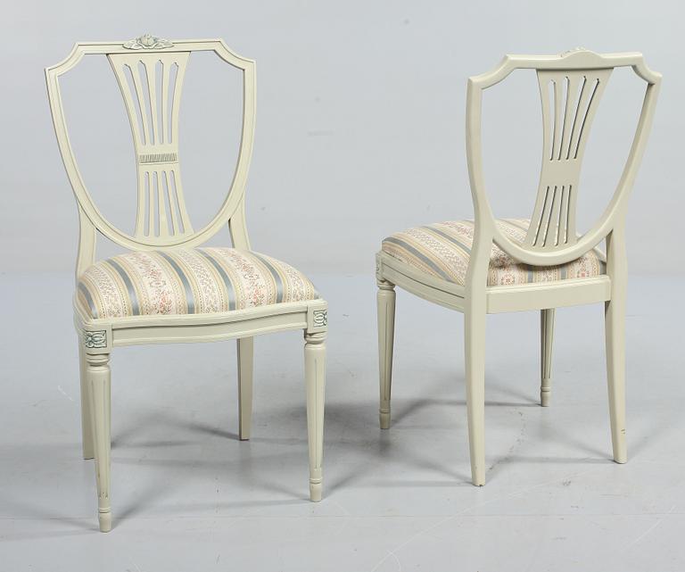 MATGRUPP, 5 delar, gustaviansk stil, 1900-talets andra hälft.