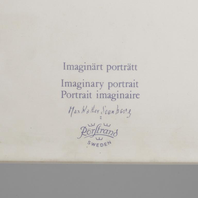 VÄGGPLATTA, porslin, Max Walter Svanberg, Rörstrand.