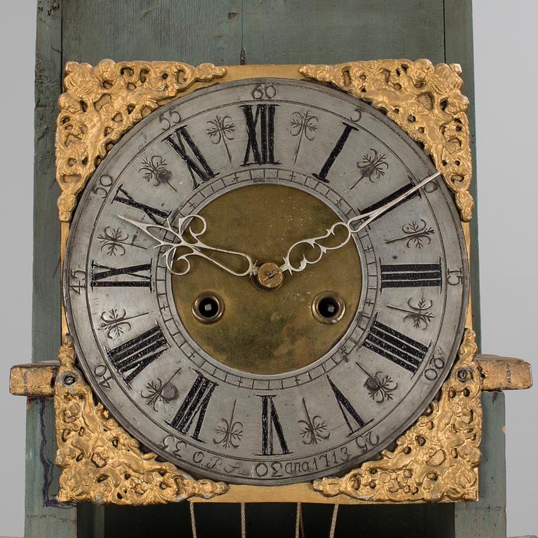 A 1700s grandfather clock.