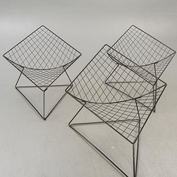 A set of three Niels Gammelgaard Oti easy chairs for IKEA 1970/80s.