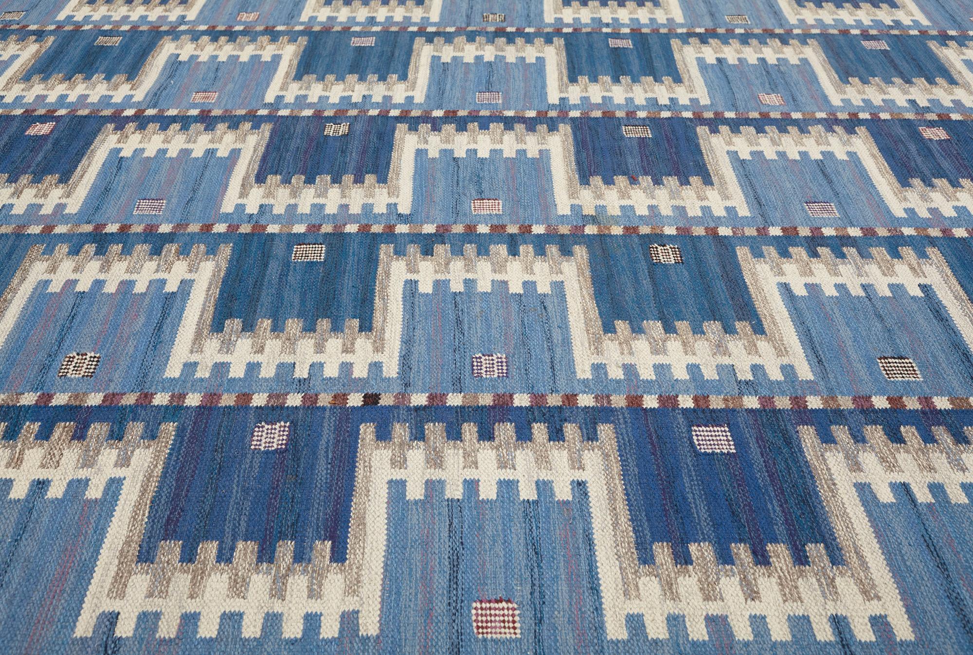 Marianne Richter, matto, "Kattegatt", flat weave, ca 311,5-313,5 x 245-248 cm, signed AB MMF MR.