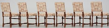 MATSALSGRUPP, 9 delar, barockstil, 1900-talets första hälft/mitt.