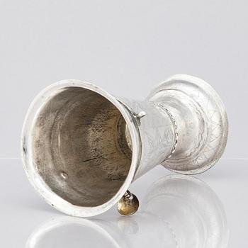 Skrammelbägare, silver, Norge oidentifierad mästare HM, Bergen 1822.