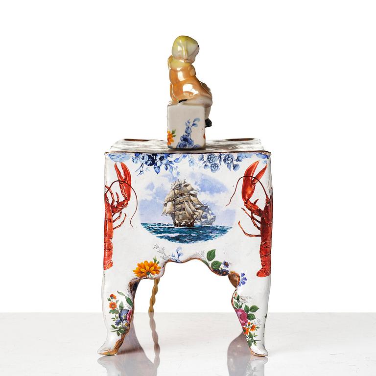 Per B. Sundberg, “Kärlekspar” (Romantic Couple), a porcelain sculpture, executed in his studio, 1999.