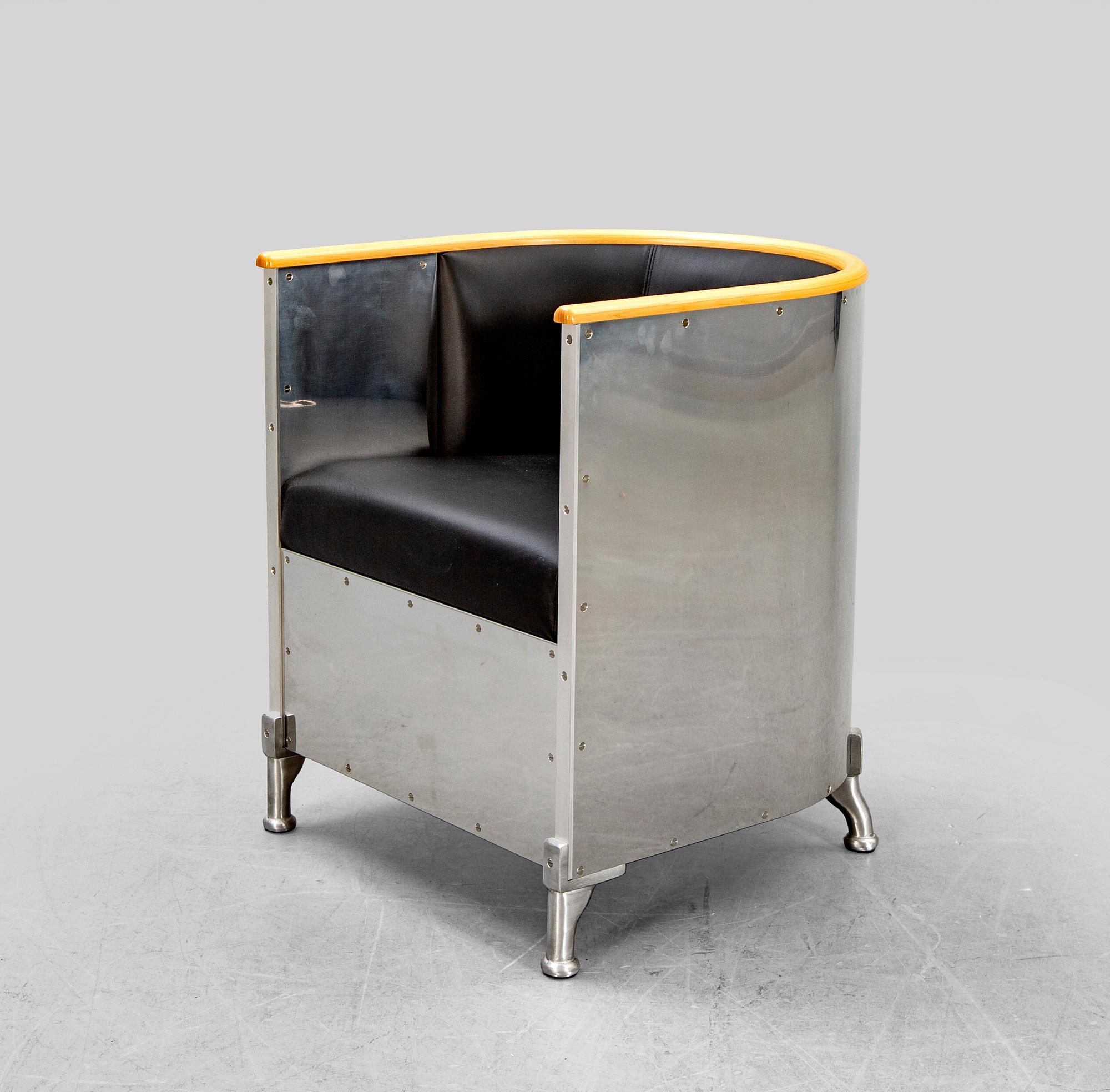 Mats Theselius, "Aluminium chair", Källemo,  formgiven 1990.
