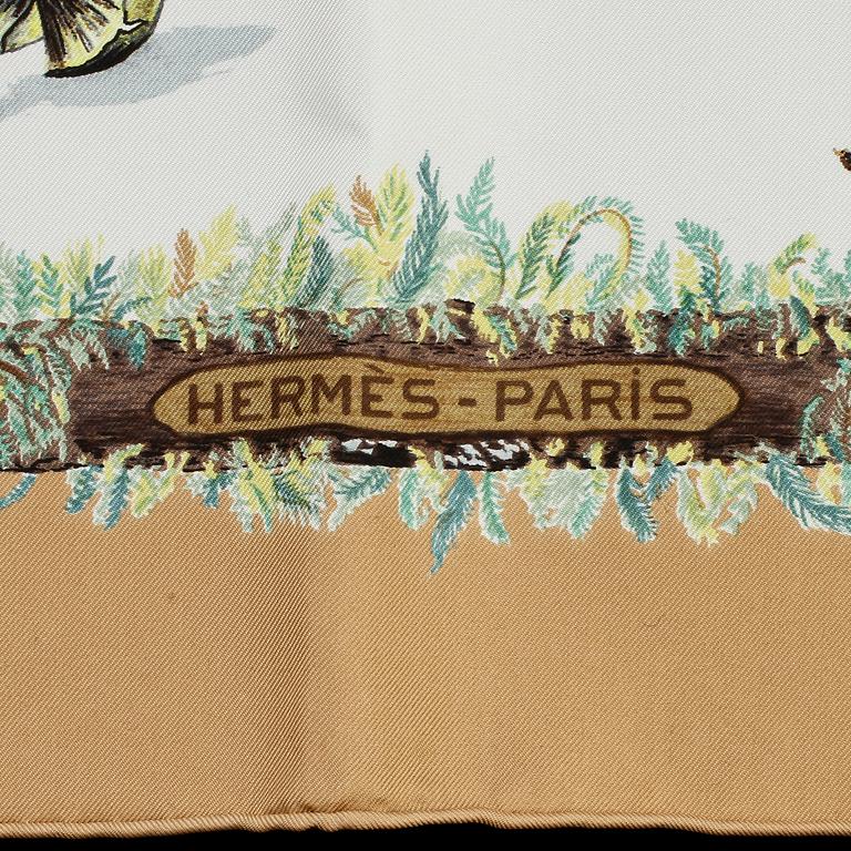 SCARF, siden, "Champignons", design A. Gavarni/Françoise De La Perriere, Hermès, Paris.