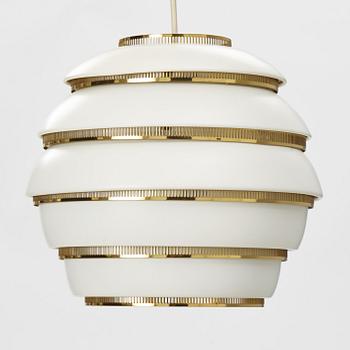 Alvar Aalto, a model A331, "Beehive" ceiling lamp, Valaisinpaja, Finland.